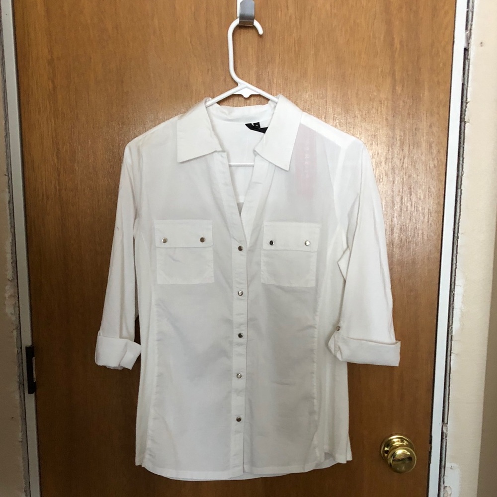 White button down